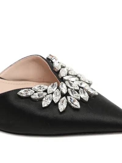 Pre-owned Miu Miu Crystal-embellished Pumps In Black