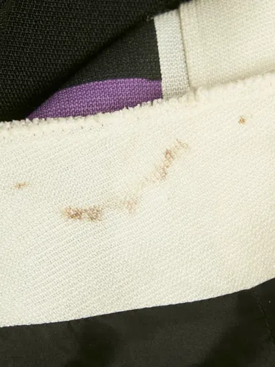 Pre-owned Marni Crepe Striped Wrap Skirt In White