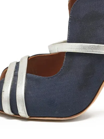 Pre-owned Malone Souliers 100mm Maureen Sandal In Blue