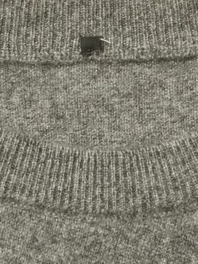 Pre-owned Dolce & Gabbana Embroidery Cashmere Sweater In Gray