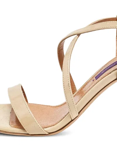 Pre-owned Polo Ralph Lauren Vintage 2024 90mm Criss-cross Sandals In Neutral