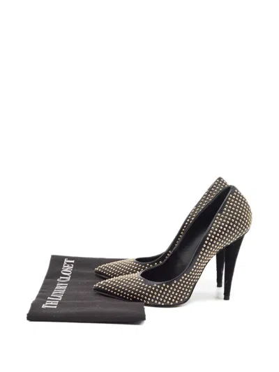 Pre-owned Giuseppe Zanotti Vintage 115mm Ester Studded Leather Pumps In Black
