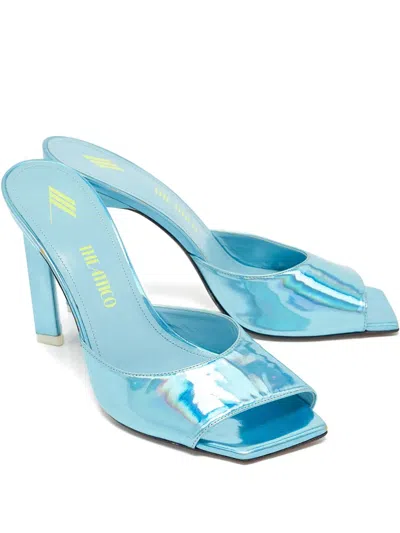 Pre-owned Attico 115mm Devon Leather Sneakers In Blue