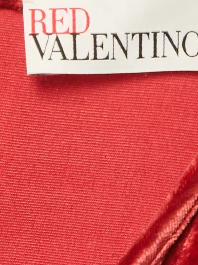Pre-owned Red Valentino Velvet Midi Dress In Red