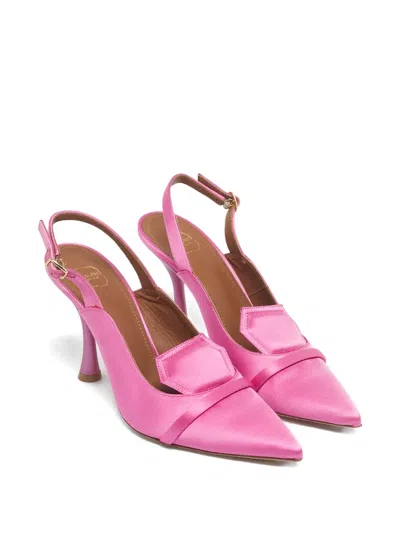 Pre-owned Malone Souliers Pointed-toe Heeled Pumps In Pink
