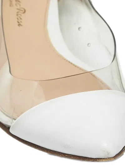 Pre-owned Gianvito Rossi Pointed-toe Ballet Flats In White