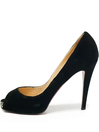 Pre-owned Christian Louboutin 120mm Very Privé Pumps In Black