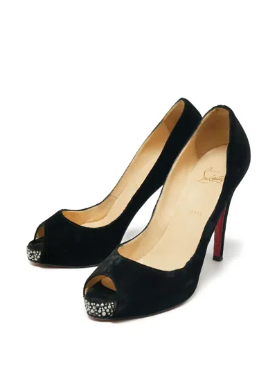 Pre-owned Christian Louboutin 120mm Very Privé Pumps In Black