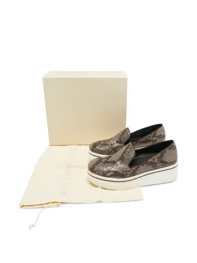 Pre-owned Stella Mccartney Binx Platform Slip-on Sneakers In Brown