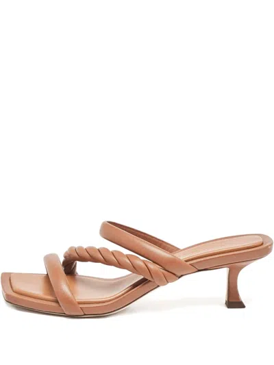 Pre-owned Jimmy Choo Diosa Twisted Strap Sandals In Brown