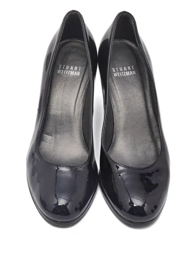 Pre-owned Stuart Weitzman 55mm Patent Leather Pumps In Black