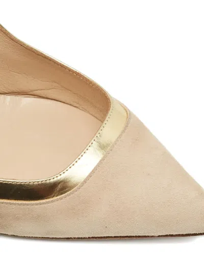 Pre-owned Manolo Blahnik 105mm Suede Pumps In Neutral