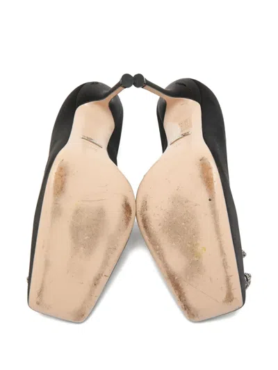 Pre-owned Gucci 110mm Dionysus Heeled Pumps In Black