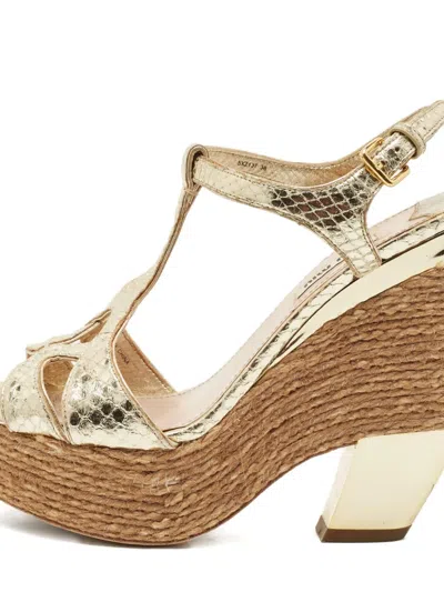 Pre-owned Miu Miu 1150112 Gold