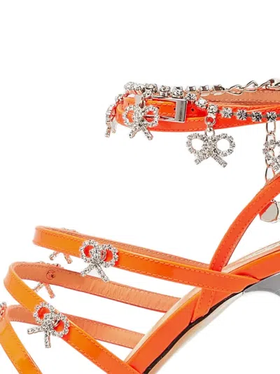 Pre-owned Mach&mach 90mm Camille Sandals In Orange
