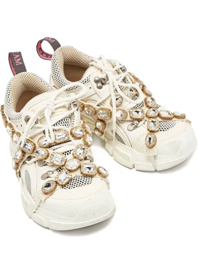 Pre-owned Gucci Flashtrek Chunky Sneakers In Neutral