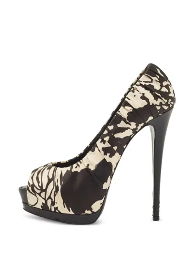 Pre-owned Giuseppe Zanotti Vintage 155mm Peep-toe Pumps In Black