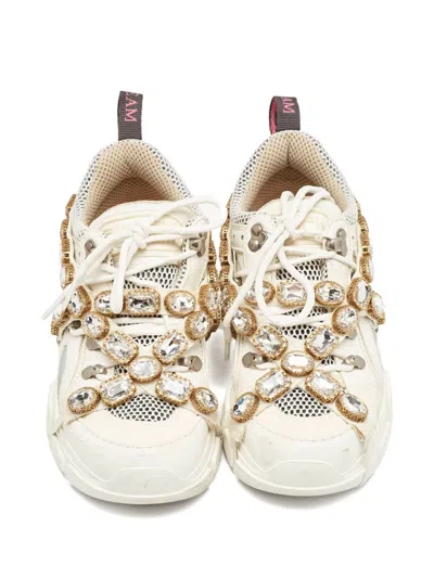 Pre-owned Gucci Flashtrek Chunky Sneakers In Neutral