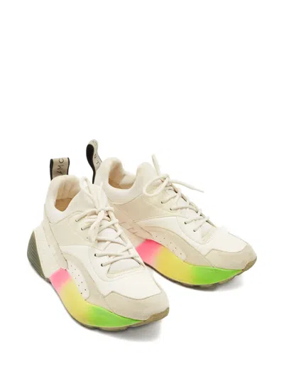 Pre-owned Stella Mccartney Colourblock Sneakers In White