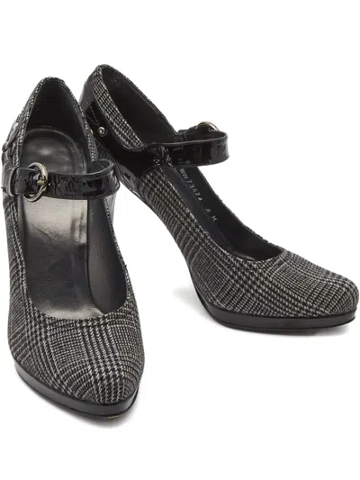 Pre-owned Stuart Weitzman 125mm Tweed Pumps In Black
