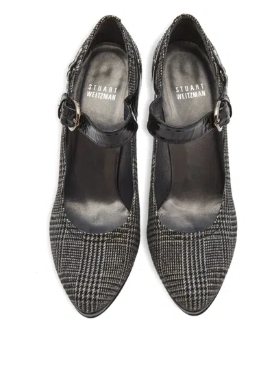 Pre-owned Stuart Weitzman 125mm Tweed Pumps In Black