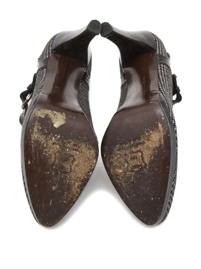 Pre-owned Stuart Weitzman 125mm Tweed Pumps In Black