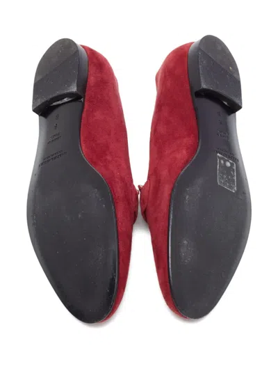 Pre-owned Ralph Lauren Vintage Suede Loafers In Red
