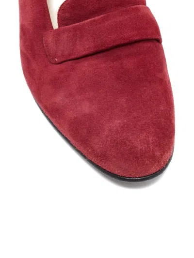 Pre-owned Ralph Lauren Vintage Suede Loafers In Red