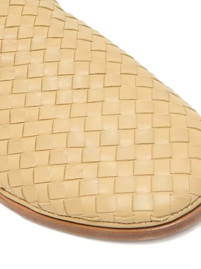 Pre-owned Bottega Veneta Intrecciato Leather Loafers In Neutral