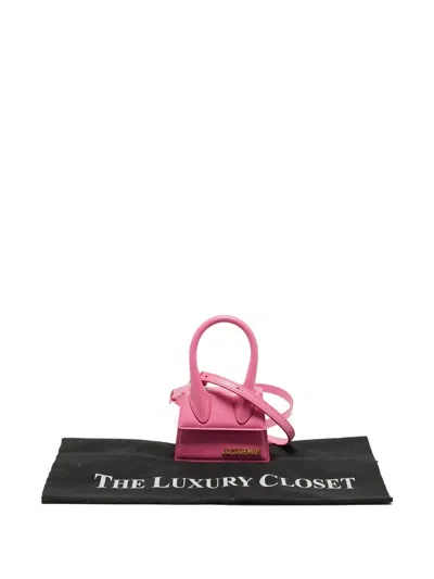 Pre-owned Jacquemus Le Chiquito Leather Mini Bag In Pink