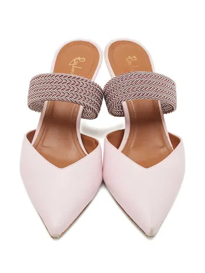 Pre-owned Malone Souliers X Roy Luwolt Strap-braided Leather Mules In Pink