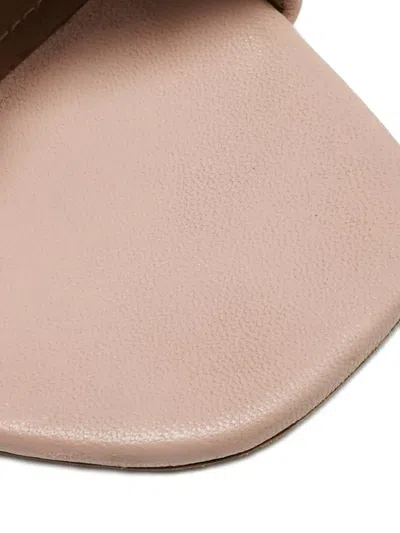 Pre-owned Malone Souliers Leather Crossover Flat Sandals In Pink