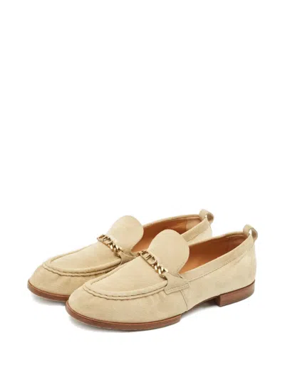 Pre-owned Tod's Suede Loafer In Neutral