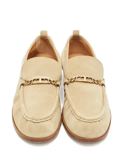Pre-owned Tod's Suede Loafer In Neutral