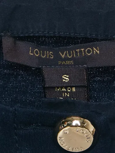Pre-owned Louis Vuitton Button-collar Top In Blue