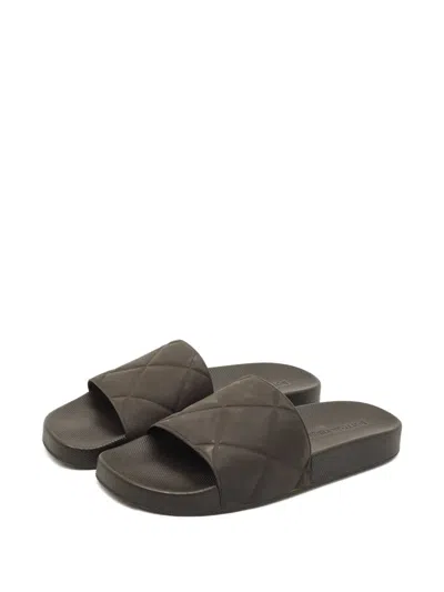 Pre-owned Bottega Veneta Brown Slides