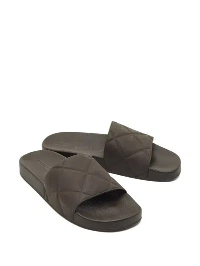 Pre-owned Bottega Veneta Brown Slides