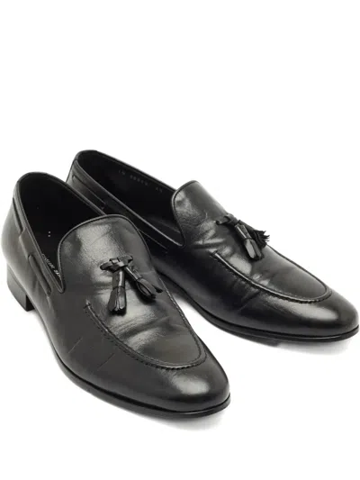 Pre-owned Giuseppe Zanotti Vintage Leather Loafers In Black