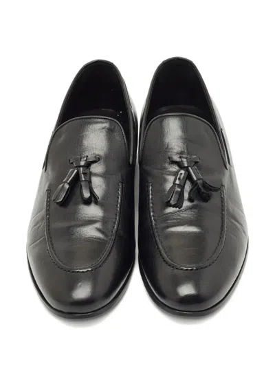 Pre-owned Giuseppe Zanotti Vintage Leather Loafers In Black