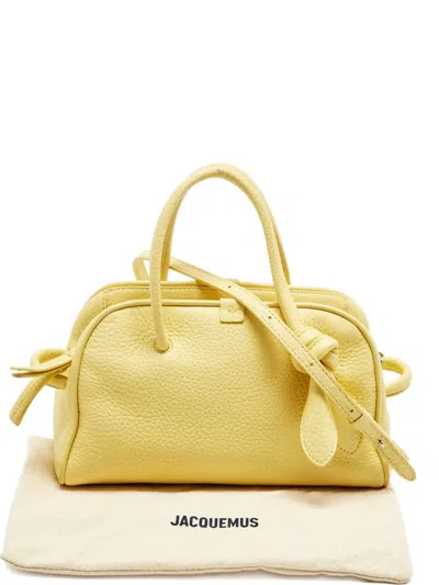Pre-owned Jacquemus Le Petit Turismo Leather Tote Bag In Yellow