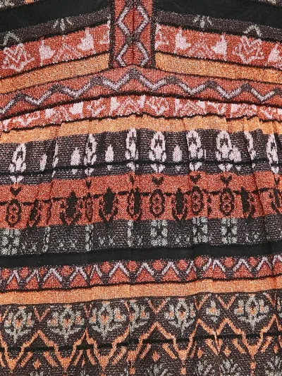 Pre-owned Missoni Knit Striped Maxi Dress In Orange