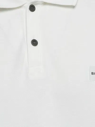 Pre-owned Hugo Boss Piqué Slim-fit Polo Shirt In White