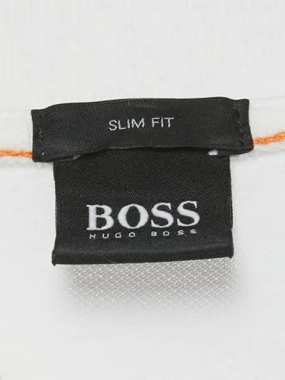 Pre-owned Hugo Boss Piqué Slim-fit Polo Shirt In White