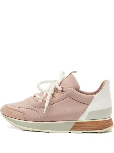 Pre-owned Hermes Miles Sneakers In Pink