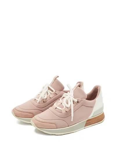 Pre-owned Hermes Miles Sneakers In Pink