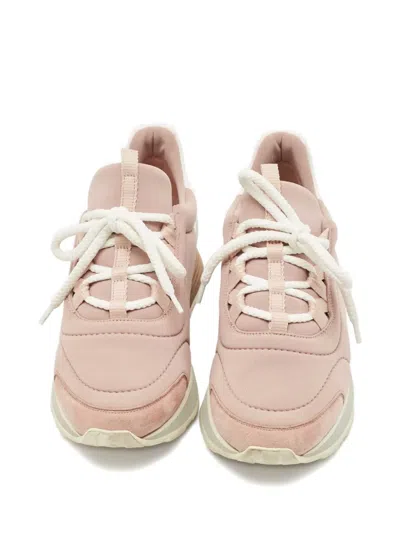 Pre-owned Hermes Miles Sneakers In Pink