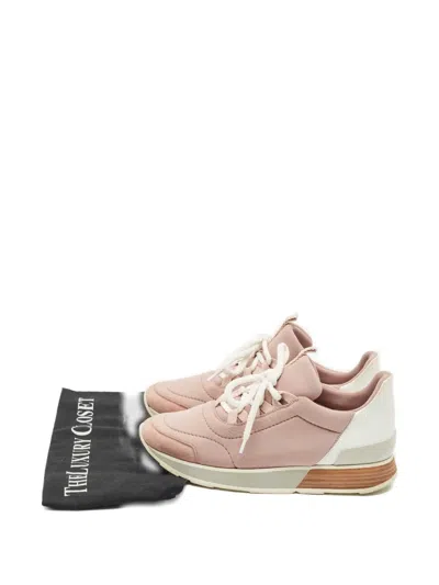 Pre-owned Hermes Miles Sneakers In Pink