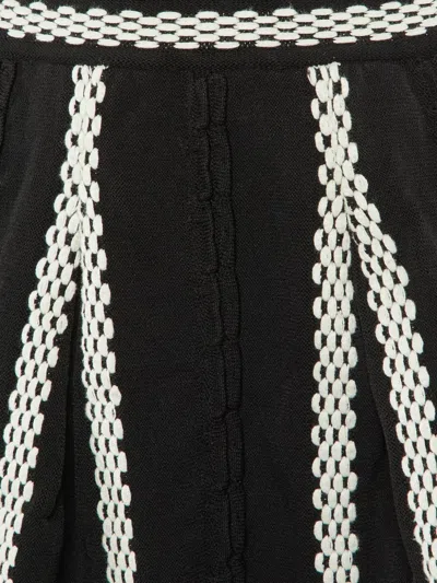 Pre-owned Maje Julane Flared Mini Skirt In Black