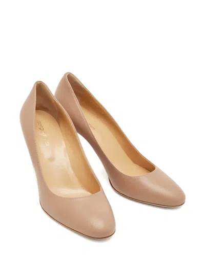 Pre-owned Sergio Rossi Vintage Madame Leather Pumps In Neutral