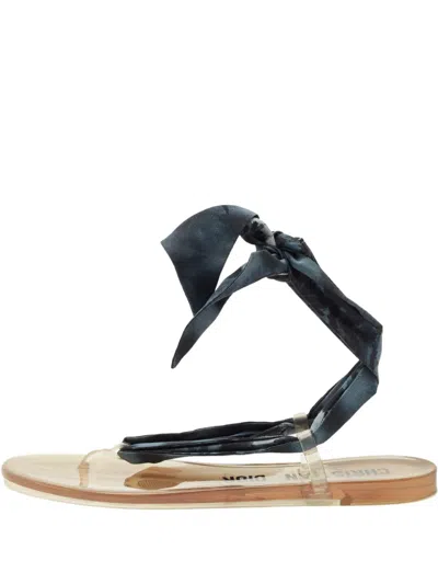 Pre-owned Dior Kaleidoscope Pattern Sandals In Blue